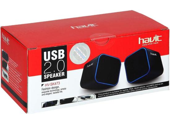 Havit HV-SK473 2.0 Channel USB Multimedia PC Speakers – Black/Blue